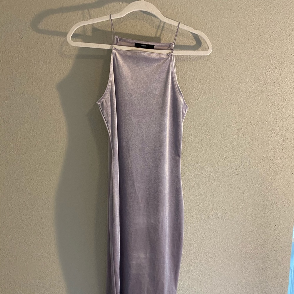 Midi Velvet Lavender Figure Hugging Dress